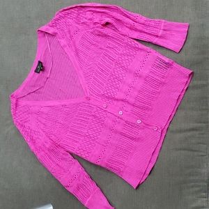 💥50% sale💥Worthington knit hot pink cardigan M #b423